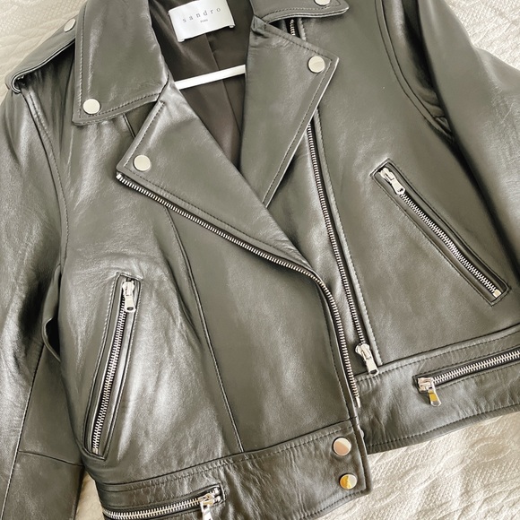Sandro leather jacket - Picture 3 of 7